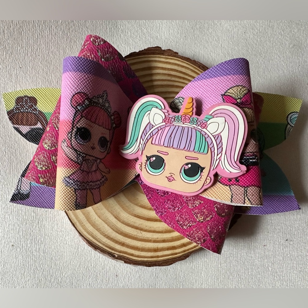L.O.L. Surprise! Pink & Purple Unicorn Character Hair Bow